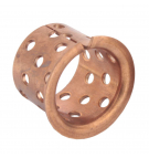 Casquillo deslizante de bronce con cuello y agujeros ø75 h = 50mm d80